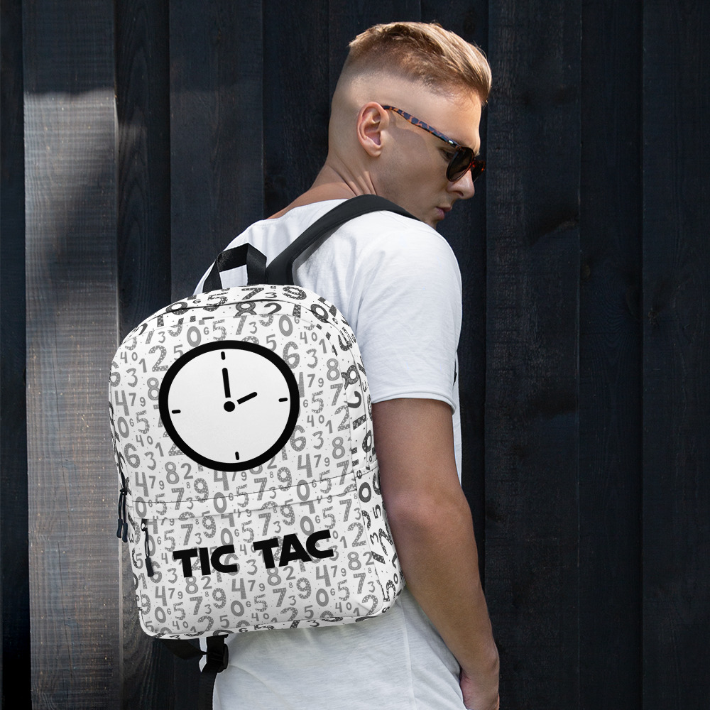 A Watch And A Set Of Numbers Backpack