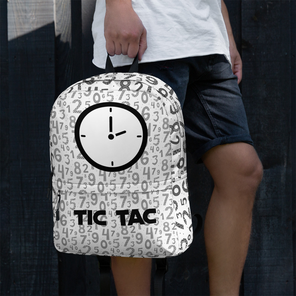 A Watch And A Set Of Numbers Backpack - الصورة 4