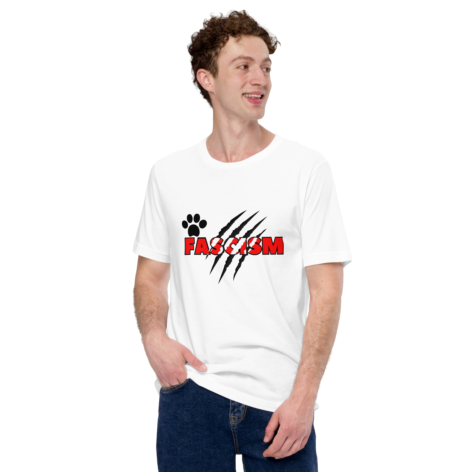 Cats Against Fascism Unisex t-shirt - الصورة 2